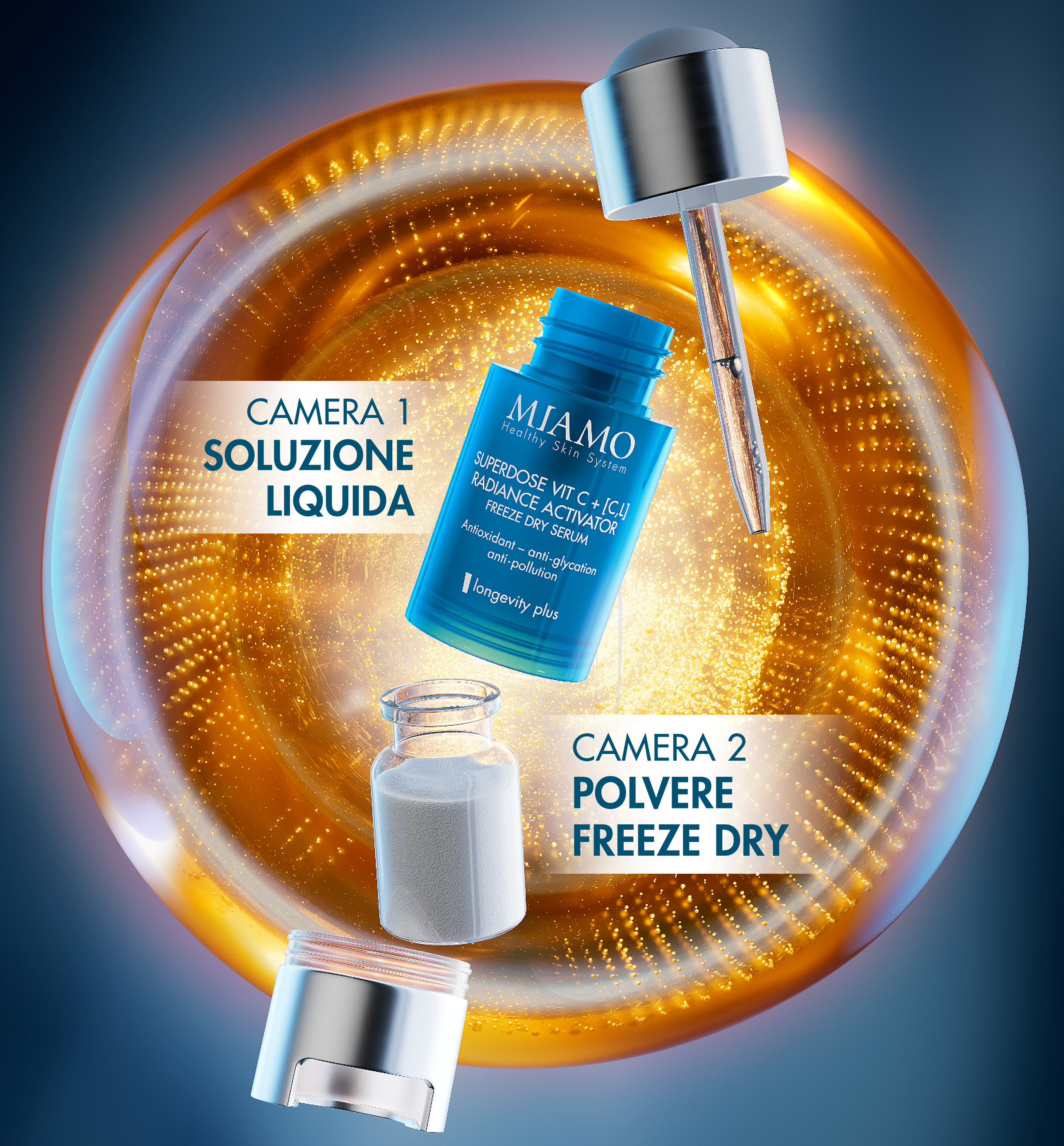 Open jar of AGE REVERSE MASQUE with silver cap placed on one side