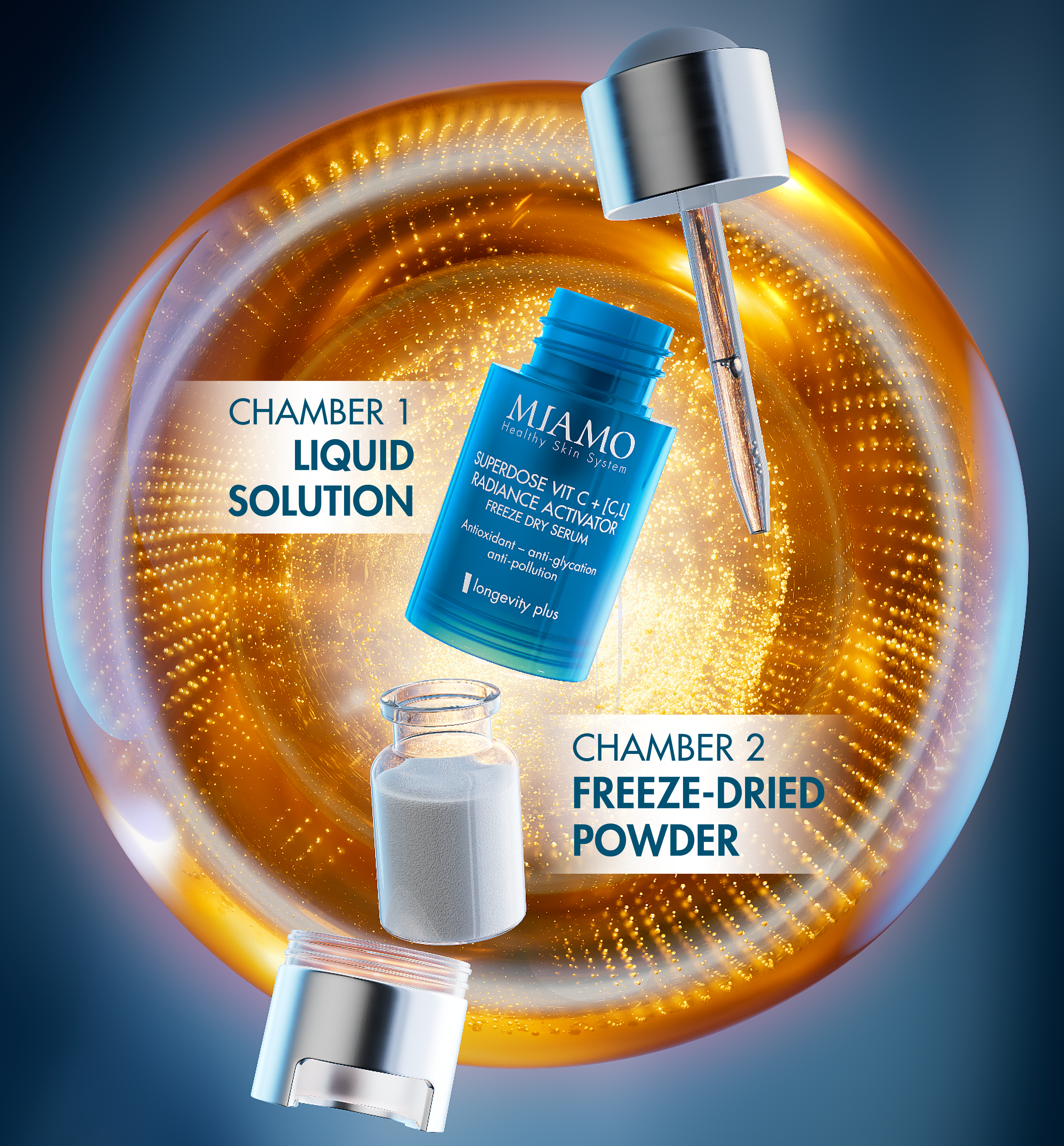 Open jar of AGE REVERSE MASQUE with silver cap placed on one side